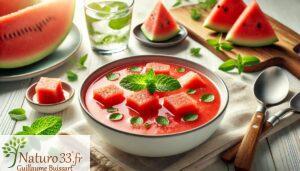 Lire la suite à propos de l’article Recette: Soupe fraîche de Pastèque